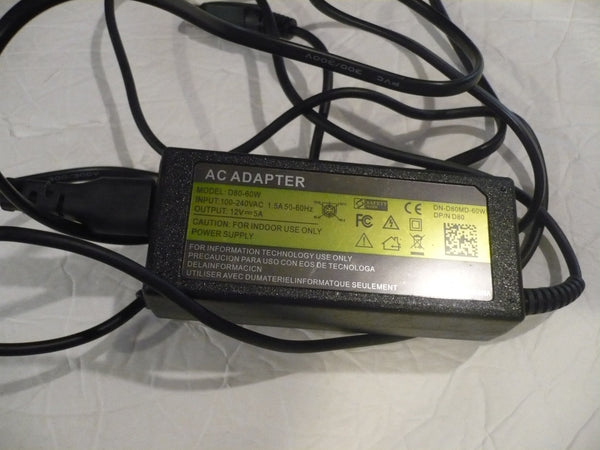 PLANAR PT1510MX-BK MONITOR AC ADAPTER D80-60W, 12V 5A