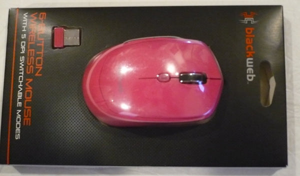 BLACKWEB 6 BUTTON WIRELESS MOUSE, RED (BWA18H007)