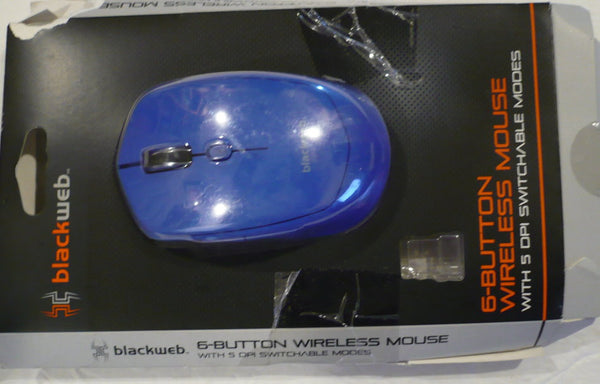 BLACKWEB 6 BUTTON WIRELESS MOUSE, BLUE (BWC18H002)