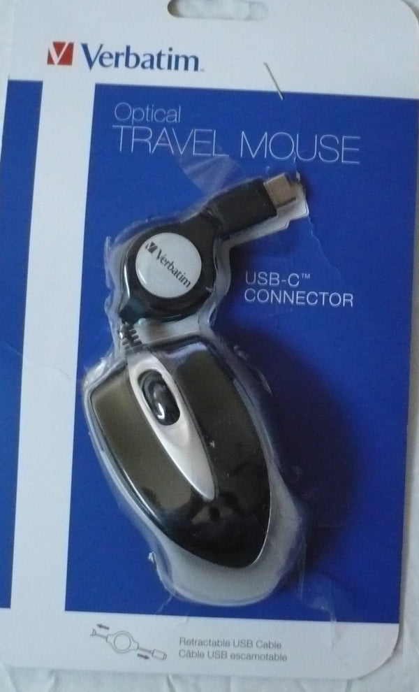VERBATIM MINI USB OPTICAL TRAVEL MOUSE (BLACK AND GREY) 99235