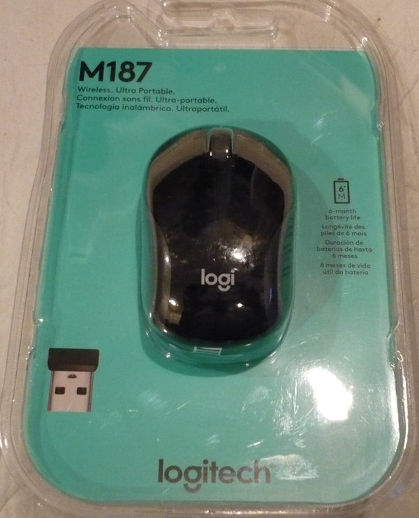 LOGITECH M187 WIRELESS MOUSE BLACK